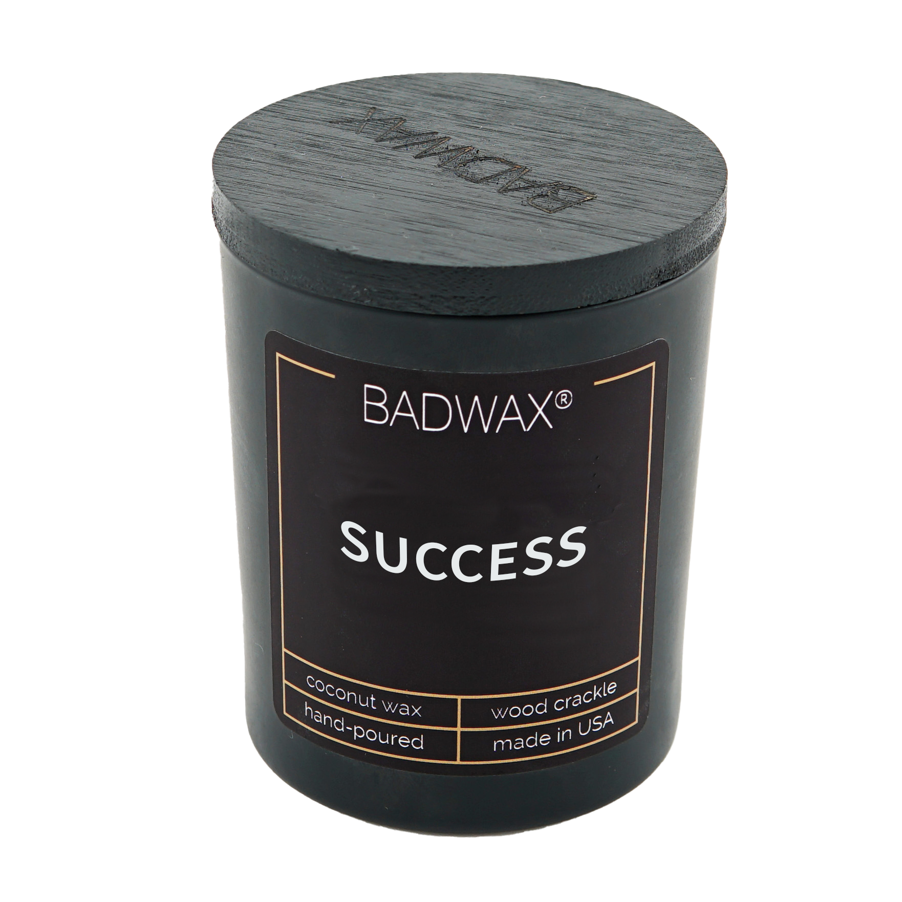 success candle with lid