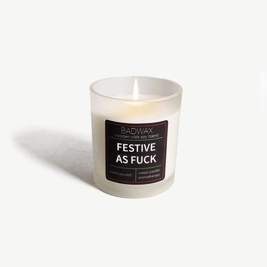 Festive As Fuck® - funny Christmas candle - BADWAX
