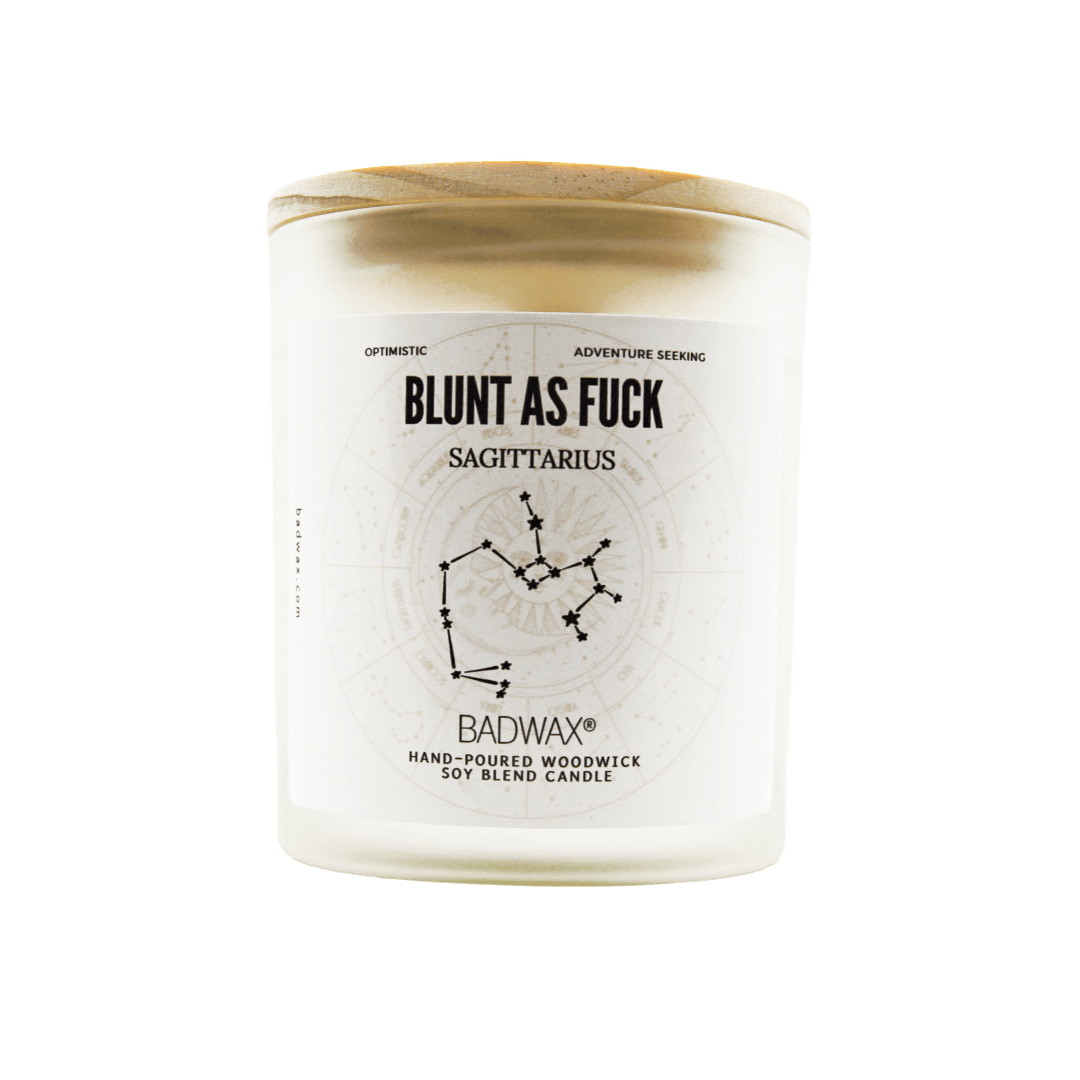 Sagittarius Candle: Blunt As Fuck Zodiac Constellation Birthday Candle