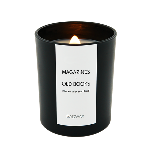 Cologne Candle | Magazine + Old Books