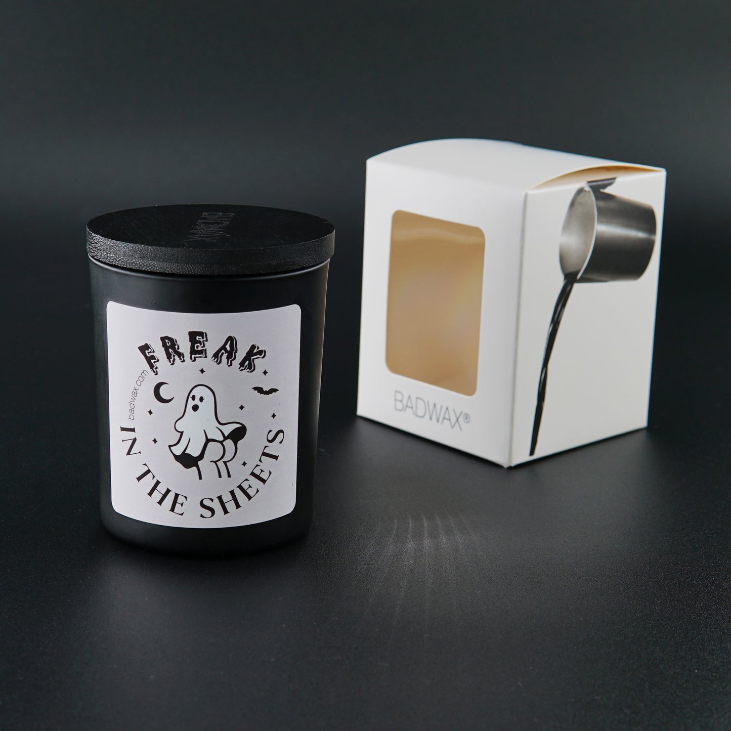 Freak in the sheets Halloween Candle With Box