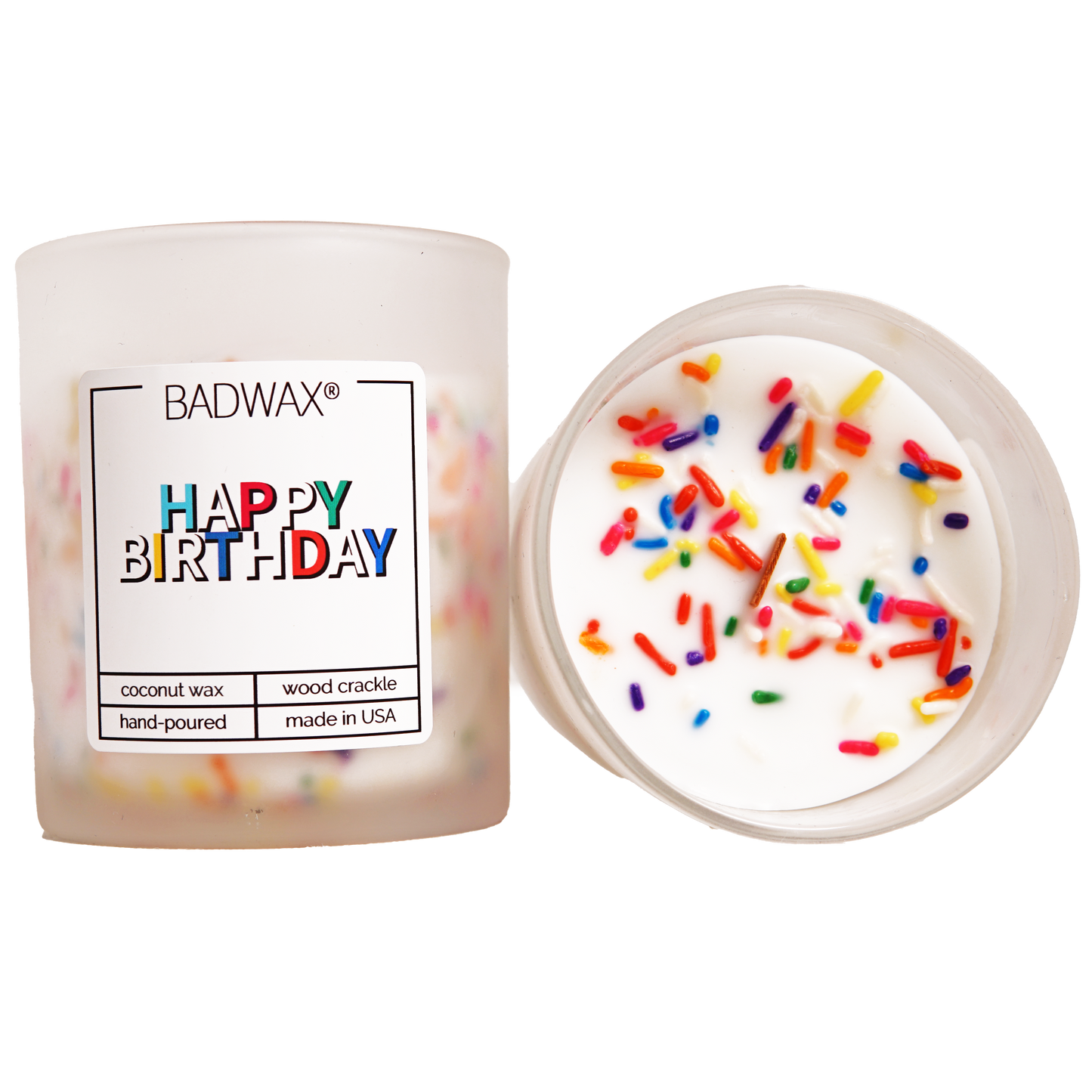Happy Birthday - Birthday Cake Candle - Sprinkles