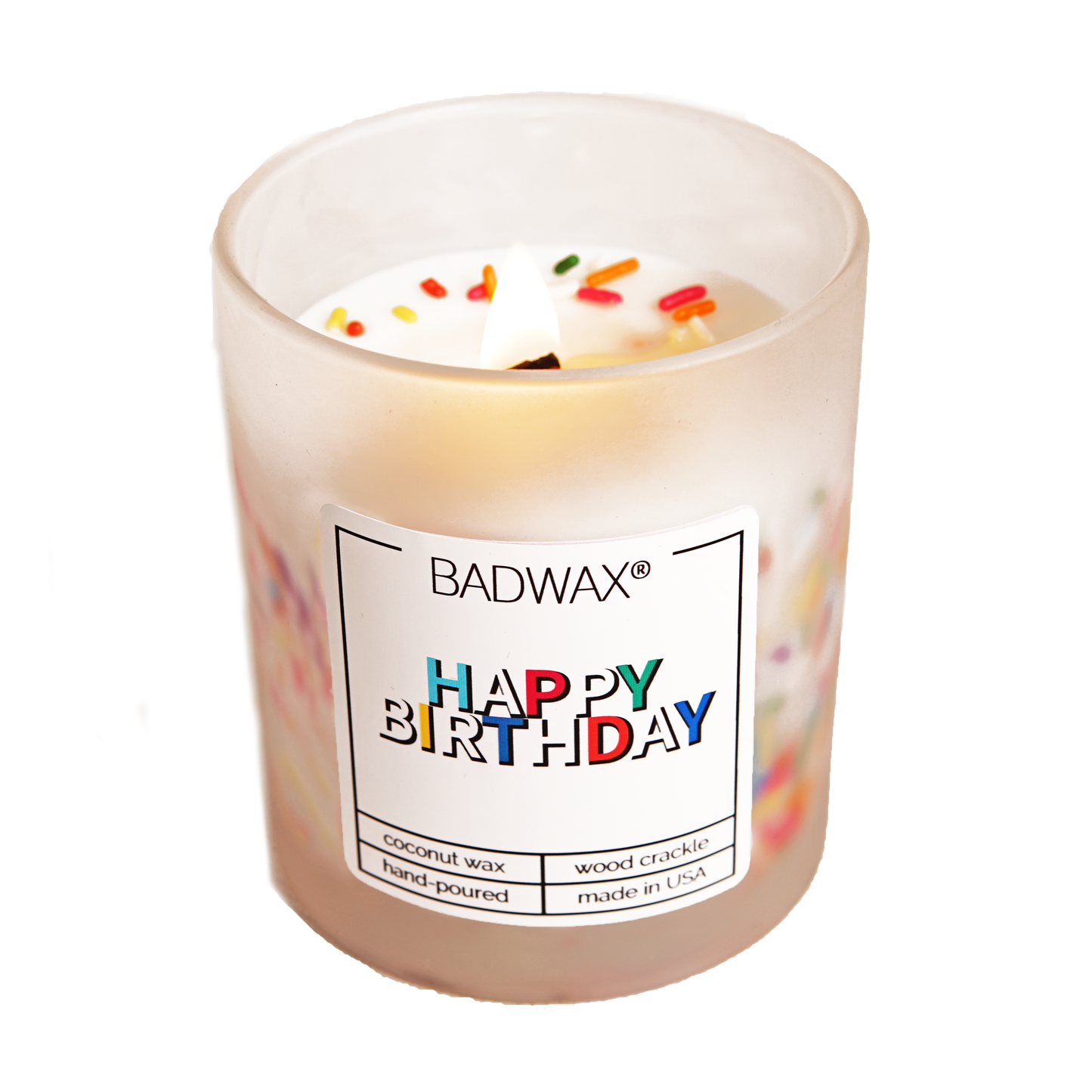 Happy Birthday - Birthday Cake Candle - Lit