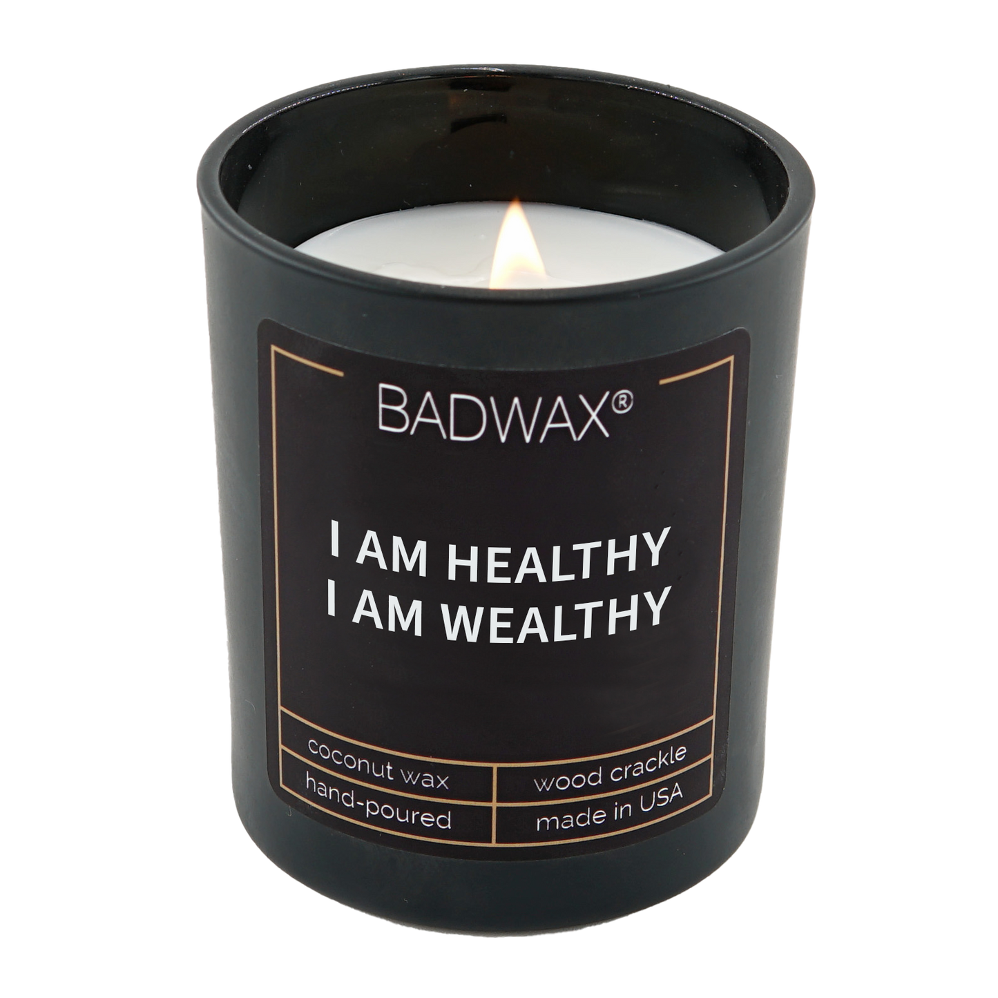 I Am Healthy I Am Wealthy - Manifestation Candle