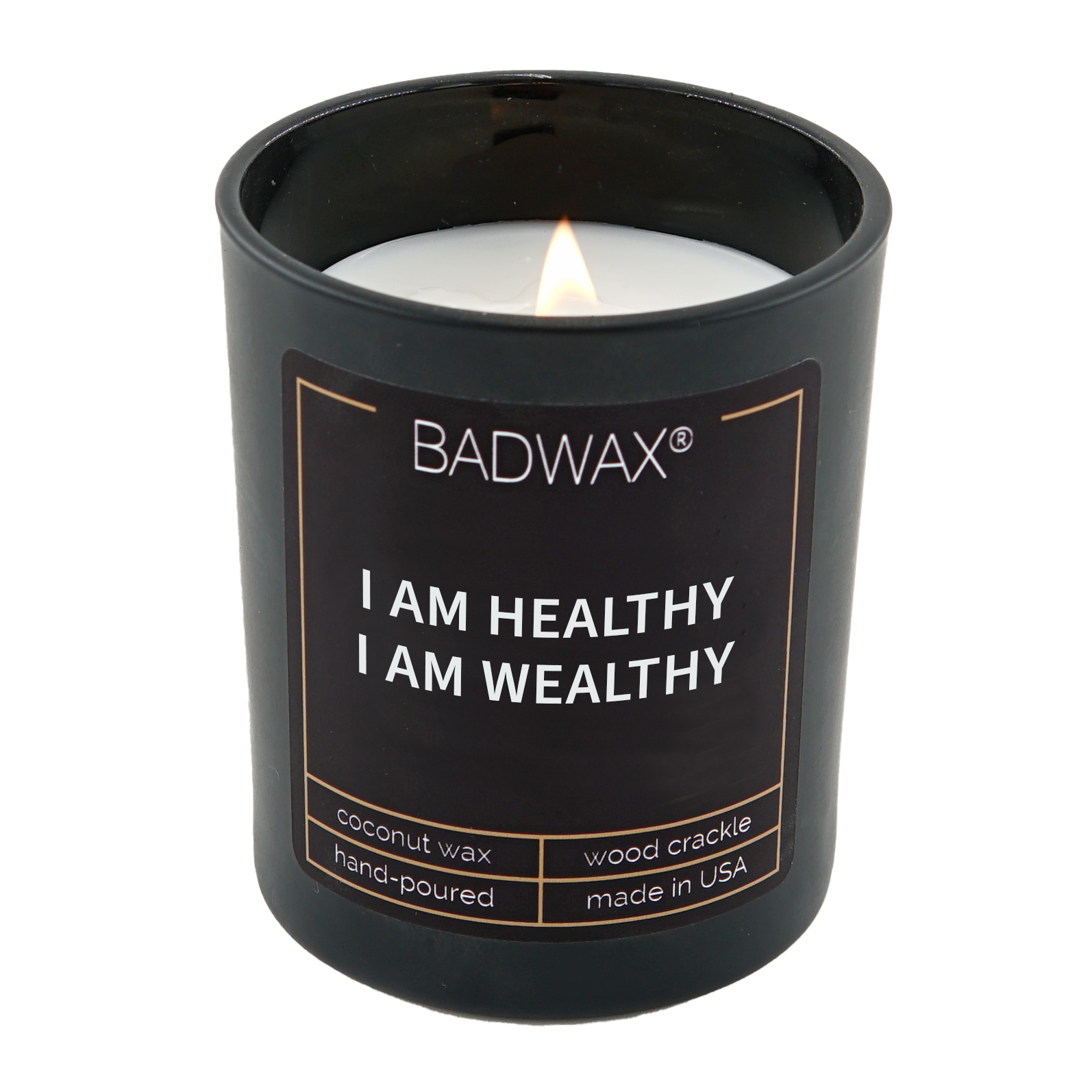 I Am Healthy I Am Wealthy - Manifestation Candle