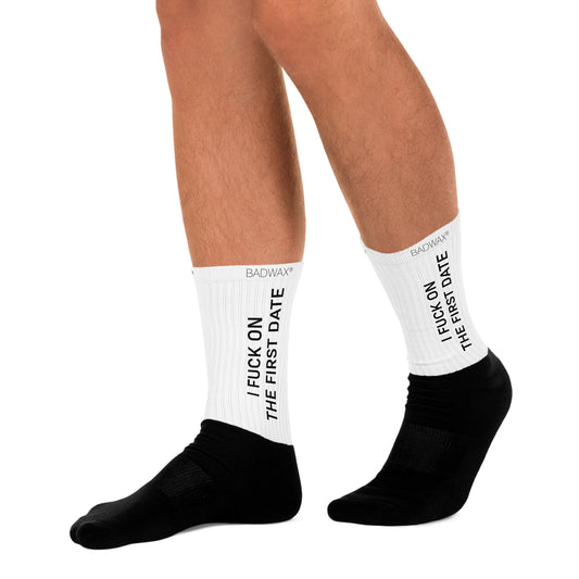 I Fuck On The First Date Socks