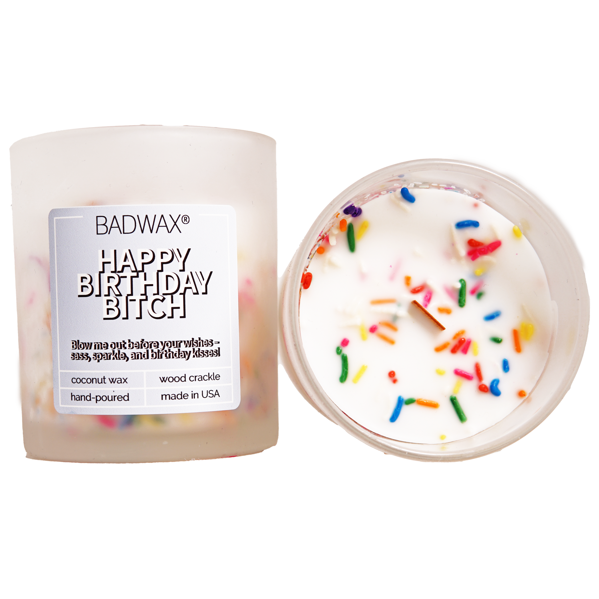 Happy Birthday Bitch - Birthday Cake Candle - Sprinkles