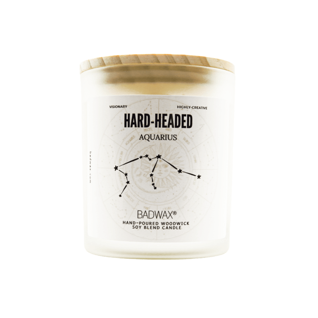 Aquarius Candle: Hard-Headed Zodiac Constellation Birthday Candle