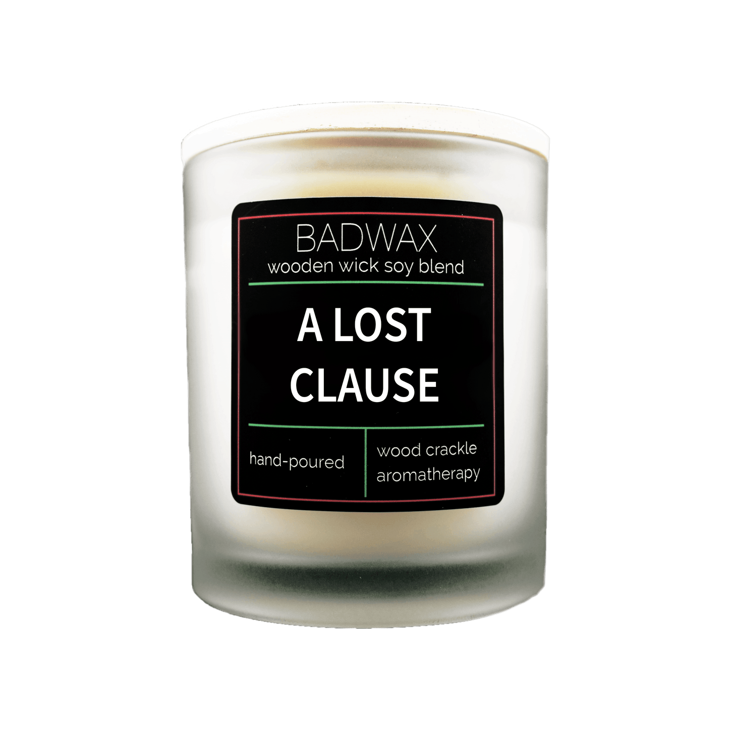A Lost Clause - Woodwick Candle - BADWAX