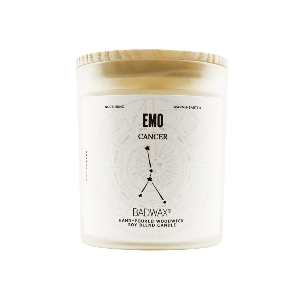 Cancer - Emo - Zodiac Constellation Birthday Candle - Woodwick Candle - BADWAX
