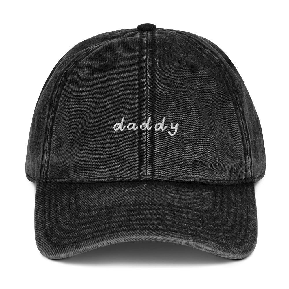 Daddy - Vintage Cotton Twill Cap Embroidered - BADWAX