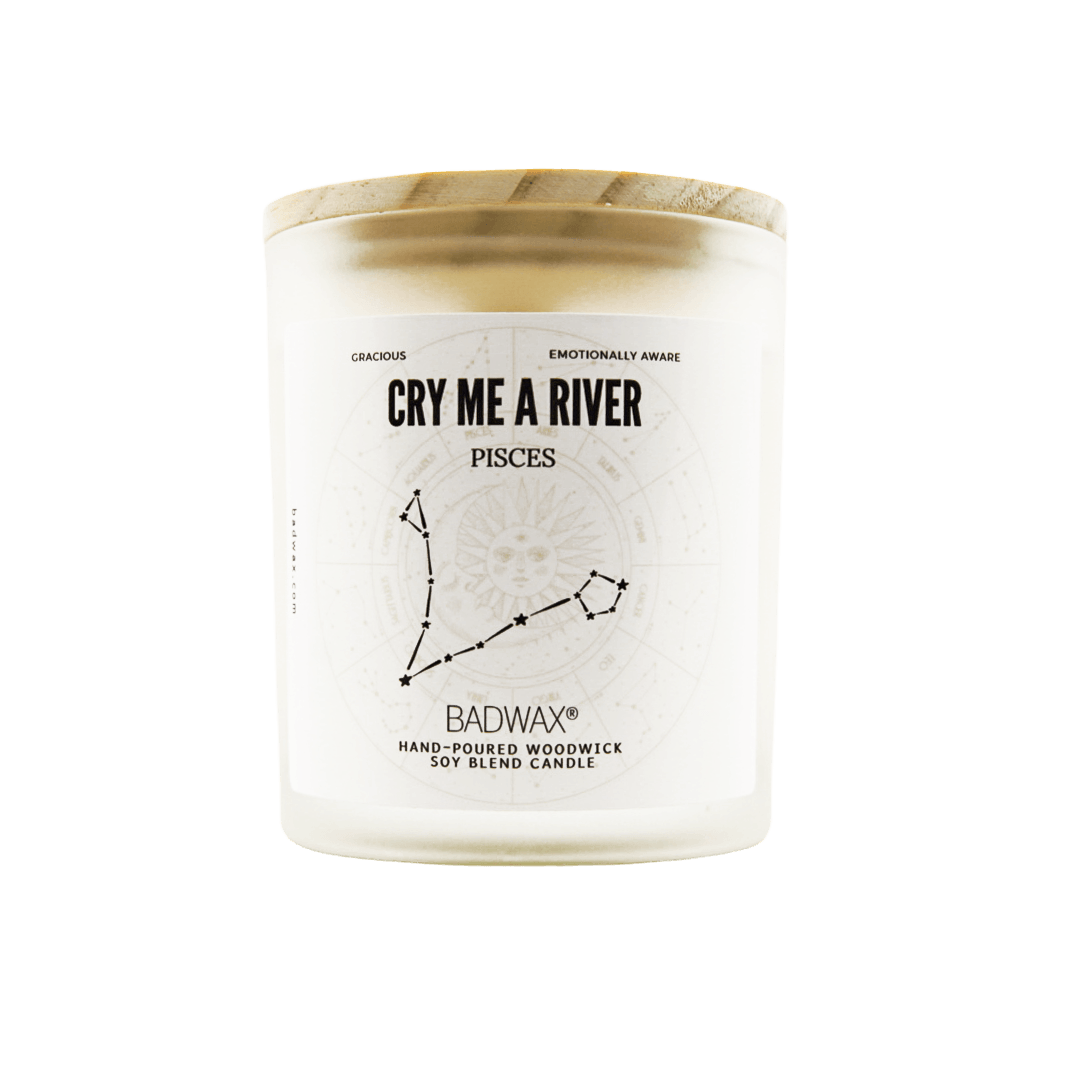 Pisces - Cry Me A River - Zodiac Constellation Birthday Candle - Woodwick Candle - BADWAX