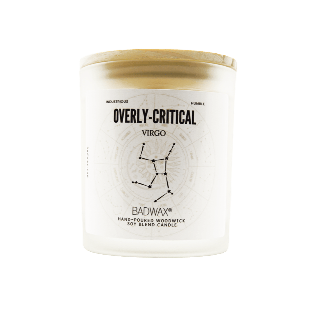 Virgo - Overly-Critical - Zodiac Constellation Birthday Candle - Woodwick Candle - BADWAX